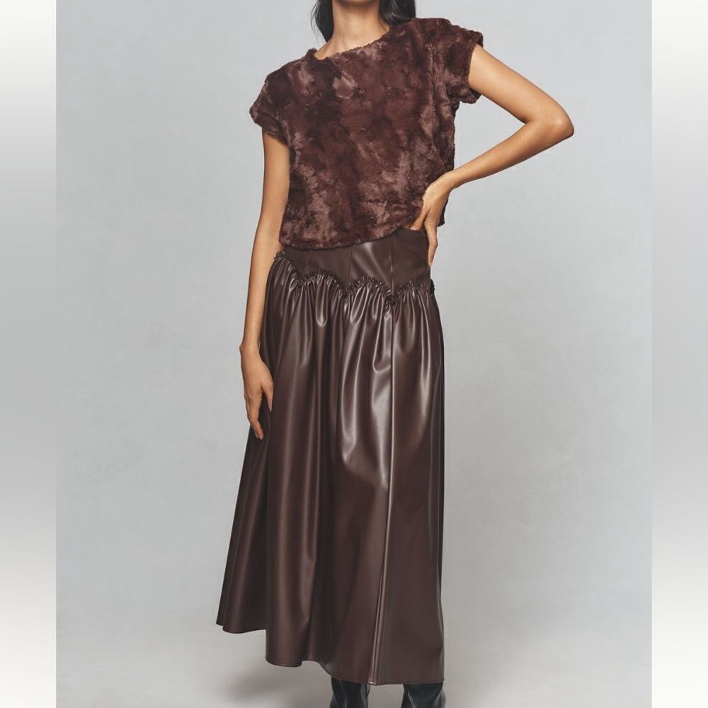 Maeve Faux- Fur Tee - Picture 3 of 7